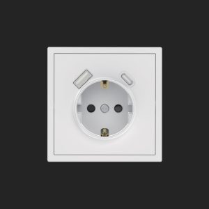 Single Schuko Socket with USB A+C Charger